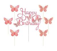 13 Piezas de Mariposas para Decoración de Tartas con Purpurina en 3D, Mariposa Adornos para cupcakes Adornos, para Fiestas de Cumpleaños, Fiestas Shower, Bodas