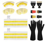 13 Piezas Limpieza a Vapor Accesorios, Cepillos, Paños de Microfibra, Guantes de Limpieza, para Kärcher EasyFix Sc1 Sc2 Sc3 Sc4 Sc5