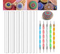 13 piezas Mandala Art Dotting Tools, Kit de pintura de roca Mandala Ball Stylus Dotting Tools Nail Art Bolígrafos Acrílicos Varillas para Dibujo de Piedra