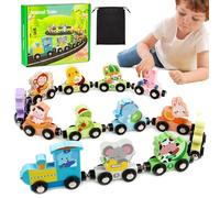 13 piezas Montessori Juguetes - Juguete magnético de madera con dígitos, juguete de madera para bebé, juguete de motricidad para niños, tren digital a partir de 2 años (2-4 años) niños y niñas