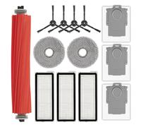 (13 Piezas) Qrevo S Repuestos Compatibles Con Roborock Qrevo S, Qrevo Pro, Qrevo Maxv y Qrevo Plus: 1 Cepillo Giratorio, 4 Cepillos Laterales Negros, 3 Bolsas Para El Polvo, 3 Filtros Hepa y 2 Mopas
