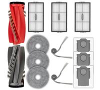 (13 Piezas) Repuesto Roborock Saros 10R/20, Qrevo CurvX/Curv 2 Pro: 2 Cepillos Giratorios, 2 Laterales, 3 Bolsas Polvo, 3 Filtros HEPA, 3 Almohadillas Fregona