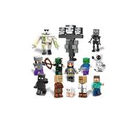(13 piezas) Set de 13 minifiguras de Minecraft, bloques de construcción, juguetes y figuras de acción.