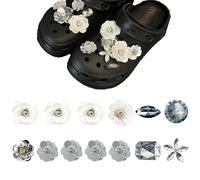 13 Piezas Shoe Charms Crocs, Accesorios Zapatos Diamantes Cristal, Adornos para Zapatos de sandalias de zueco para Zapatos de Niñas, Encantos Cristal Clog Adornos, Extraíble Pins para Diy Decoración