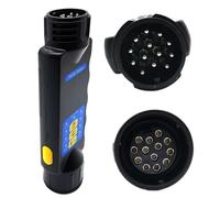 13 Pin Trailer Tester - 9V Tow Plug Socket Tester, Trailer Caravan Tow Bar Circuit TesterBox For RV Brake Light Wiring Check, 13 Pin Plug Socket Detector For Car Truck Tractor Boat Hitch Testing Tool