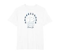 13 Razones por Las Que no: Mensaje Inspirador para Elegir la Vida Camiseta, Hombre Tallas Grandes, Blanco, 3X Alto