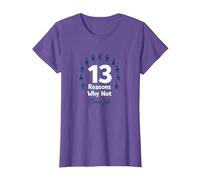 13 Razones por Las Que no: Mensaje Inspirador para Elegir la Vida Camiseta, Mujer, Morado Jaspeado, S