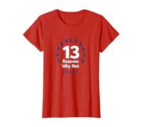 13 Razones por Las Que no: Mensaje Inspirador para Elegir la Vida Camiseta, Mujer, Rojo, XS