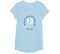 13 Razones por Las Que no: Mensaje Inspirador para Elegir la Vida Camiseta, Niñas, Azul Bebé, S