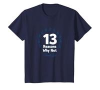 13 Razones por Las Que no: Mensaje Inspirador para Elegir la Vida Camiseta, Niños, Azul Marino, 4 años