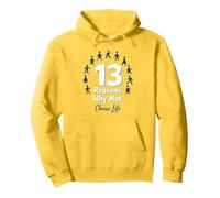 13 Razones por Las Que no: Mensaje Inspirador para Elegir la Vida Sudadera con Capucha, Unisex para Adultos, Limón, M