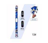 (13) Reloj deportivo Sonic The Hedgehog Sonic con correa de silicona y movimiento luminoso LED para
