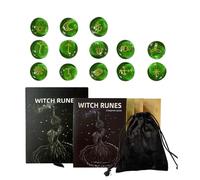 13 runas de cristal, piedras preciosas de energía grabadas, runas de bolsillo, meditaciones, brujería, mujeres y hombres