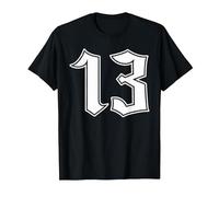 13 Trece Arte Oscuro Oculto Grunge Gótico Estética Camiseta, Hombre, Negro, 4XL