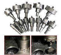 13 Unidades - Juego de Sierra Circular con Puntas de Carburo de Acero Inoxidable y Brocas de Metal TCT de 16 mm a 53 mm.