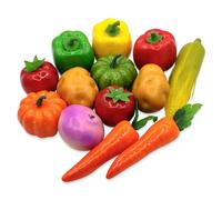 13 verduras artificiales realistas realistas de espuma decorativa de simulación de alimentos para el hogar, cocina, decoración de Navidad, pimientos artificiales, calabaza, zanahorias sintéticas