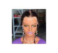 13 x 4 encaje frontal sin pegamento pelo humano trenzado afro trenzas topper pre-trenzas Natural negro añade volumen al cabello