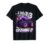 13 Year Old Boys Monster Truck It's My 13th Birthday Party Camiseta