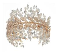 130 * 100 mm Gold/Plata Pearl Crystal Bridal Crown para la boda Tiara Princesa Queen Corona Diadema de diario de diario de diarioillos