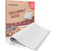 130 hojas de papel de horno de 30 x 30 cm, precortadas, antiadherentes para hornear, asar, airfryer, al vapor y más (sin blanquear) - Perfecto para barbacoas, picnics, festivales, pan