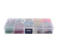 130 Pcs Cuchilla Estándar Surtido de Fusibles de Coche,1A 2A 3A 4A 5A 7.5A 10A 15A 20A 25A 30A 35A 40A Kit de Fusibles de Cuchilla Mediana