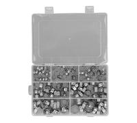 130 Pcs Single Ear Hose Clamps, Stainless Steel Fuel Pipe Clamps, Stepless Cinch Rings Crimp Kit for Home Use Repair Plumbing