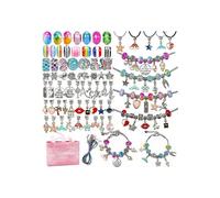 130 Pieces Charm Bracelet Making Kit Including Jewelry Beads Snake Chains, DIY Craft for Girls, Jewelry Christmas Gift Set for Arts and Crafts for Kid