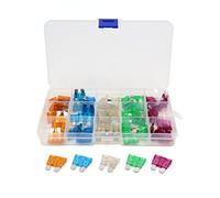 130 piezas 5A 15A 25A 35A 40A ATC ATO Auto Car Truck Kit de fusibles hoja regular