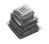 130 piezas BGA Plantillas de red de retrabajo de reboleo universal Plantilla de acero Kit de juego de calor directo para computadora portátil Comunicación de escritorio Tarjeta