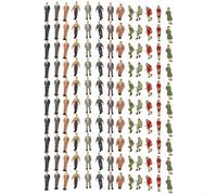 130 piezas de plástico prepintado escala 1:48 personas para entornos de trenes modelos, incluyendo estaciones, calles y áreas públicas
