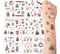 130 tatuajes de Navidad para niños, con purpurina, para Navidad, Navidad, como regalo de Papá Noel, para decoración de Navidad, calendario de Adviento, relleno de regalos