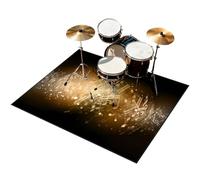130 x 100 cm Alfombras de Tambor Alfombra Bateria Electronica Alfombra para Bateria Acustica Alfombras de Batería Kit Profesional de Batería de Jazz Electrónico Alfombrilla de Protección del Suelo