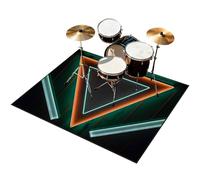 130 x 100 cm Alfombras de Tambor Alfombra Bateria Electronica Alfombra para Bateria Acustica Alfombras de Batería Kit Profesional de Batería de Jazz Electrónico Alfombrilla de Protección del Suelo