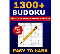 1300+ Sudoku Puzzle Book for Adults: Easy to Very Hard | 300+ Word Search Puzzles | Bonus 200 Printable Sudoku Puzzles