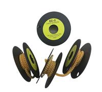 1300 unids/lote EC-0 1,5 mm2 AZ letra PVC manga de impresión Flexible tubo etiqueta red Cable marcador para Orden, Organización y Identificación