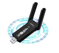 1300Mbps Adaptador Wi-Fi USB, Receptor Doble Banda 2.4 GHz / 5 GHz, Antena WiFi, MU-MIMO, USB 3.0, Sin Necesidad De Instalar El Controlador, Compatible con Windows 10/11
