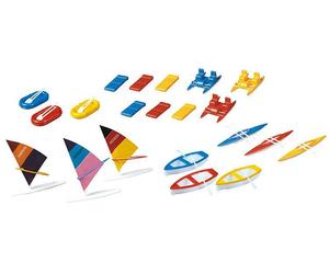 130283 Faller HO Set 21 Piezas Barcos Pedaló Windsurf Canots Escala 1:87