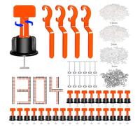 1304 Piezas Giratorio Niveladores de Azulejos Cuñas Niveladoras Suelo Tile Leveler Nivelación Azulejos Sistema Nivelacion Azulejos Azulejos Ceramica Con Tile Spacers 1,5mm/2mm/3mm y Clavos de Acero