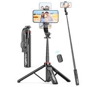 130CM Tripode para Movil con Control Remoto Desmontable para Teléfono Móvil, Extensible 3 en 1 Selfie Stick de Aluminio para iPhone y Android, Vlogueo, Transmisión, TikTok, Youtube