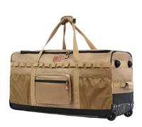 130L Bolsa De Viaje con Ruedas Bolso De Extra Deporte Grande Borsa Da Mano Camping para Deportes Gimnasio Viaggio almacenaje Cabina Weekender Organizadora (Caqui)