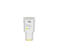 130ml/300ml 738XL 676M6A 676M7A 676M8A 498N8A Premium Ink Cartridge Compatible For H-*0P738 for H-*0P D-signJet T950 T850 Pigment(300ml Yellow)
