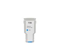 130ml/300ml 738XL 676M6A 676M7A 676M8A 498N8A Premium Ink Cartridge Compatible For H-*0P738 for H-*0P D-signJet T950 T850 Pigment(300ml Cyan)