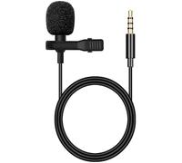 (1313) Micrófono de solapa, micrófono de solapa para celular y PC, micrófono con clip y extensión de