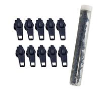 132 Cursores Automáticos de Metal para Cremallera de Nylon, Cursor para Cremallera #3, Tirador de Cremallera para Reparar o Montar una Cremallera, Cursores Azul Marino, (#3, 330)