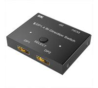 (133224) Conmutador DisplayPort bidireccional manual 8K DP divisor 1.4 para dos monitores