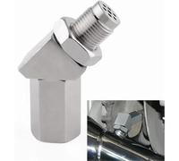 135 Degree CEL Check Engine Light Bungs, Exhaust Catalyst Rear Oxygen Sensor Spacer, Automotive O2 Sensor Socket Real with Mini Catalytic Converter Inside, Stainless Steel Fitting, Universal