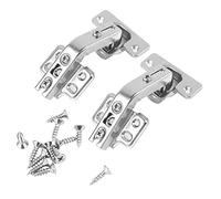 135 Degree Corner Folding Cabinet Hinge, Cold Rolled Steel Ni Plated Hydraulic Hinge with Mounting Screws for Wardrobe Cabinet Bookcase Installation