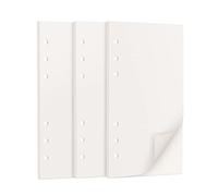 135 Hojas de Papel de Recambio A6, Papel de Inserción de Planificador para A6 6 Agujeros Papel de Rejilla de Encuadernación en Blanco para Filofax Bullet Journals Diary