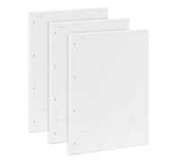 135 Hojas Papel de Recambio, 29 x 21 cm, 100 g/m² Sistema Cornell Formato A4 con 4 Agujeros, Bloc Híbrido 3-en-1 para Método de Estudio, Apuntes Eficaces y Organización