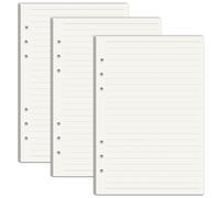 135 Hojas Papel de Recambio A5 con 6 Anillas, 21 x 14.2 cm Hojas de Recambio Papel de Linea, 270 Páginas, para Notas, Cuadernos, Diseño, Agenda y Más, para Notas A5 Carpeta de Anillas Recargable